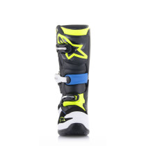 Bottes cross enfant Alpinestars Tech 7S - Noir Bleu Jaune Fluo 2