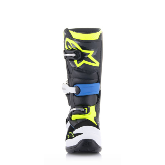 Bottes cross enfant Alpinestars Tech 7S - Noir Bleu Jaune Fluo