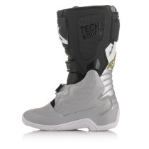 Bottes cross enfant Alpinestars Tech 7S - Noir Argent Blanc Or 2