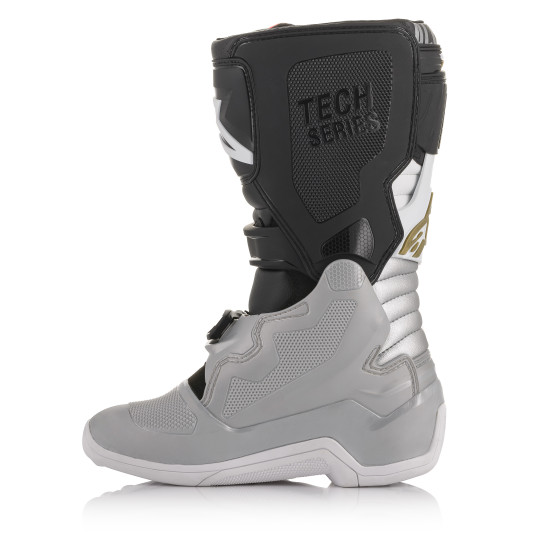 Bottes cross enfant Alpinestars Tech 7S - Noir Argent Blanc Or
