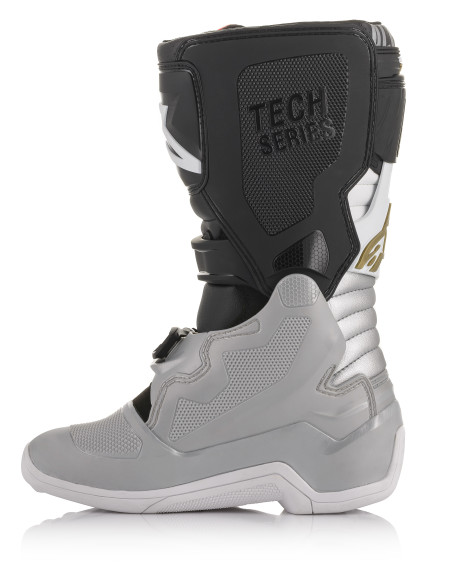 Bottes cross enfant Alpinestars Tech 7S - Noir Argent Blanc Or