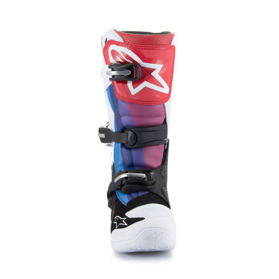 Bottes cross Alpinestars Tech 7S - Blanc Noir Rainbow