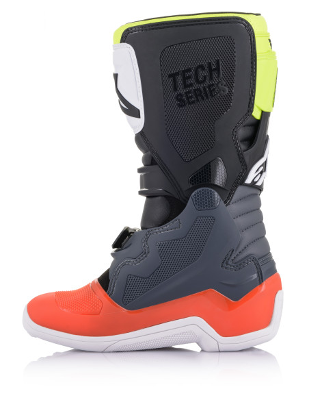 Bottes cross enfant Alpinestars Tech 7S - Gris Rouge Jaune