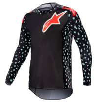 Maillot cross Alpinestars 2023 Supertech North - Noir Rouge Neon