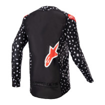 Maillot cross Alpinestars 2023 Supertech North - Noir Rouge Neon 2