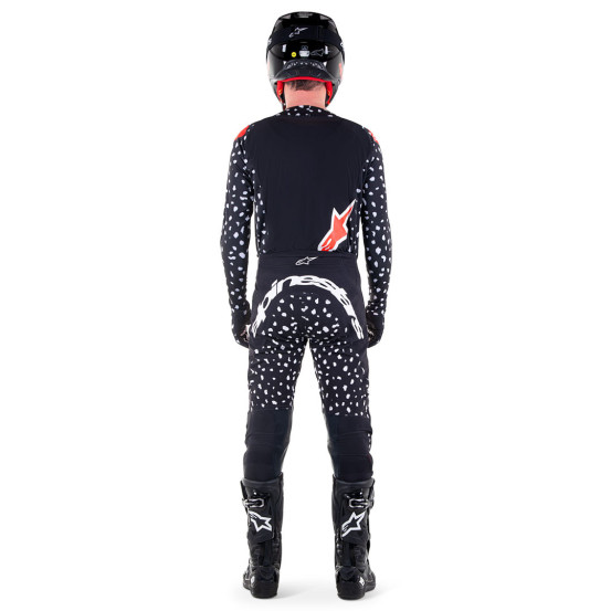 Maillot cross Alpinestars 2023 Supertech North - Noir Rouge Neon
