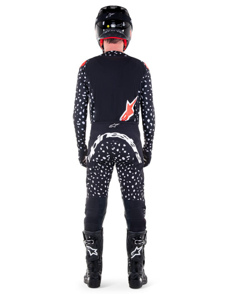 Maillot cross Alpinestars 2023 Supertech North - Noir Rouge Neon