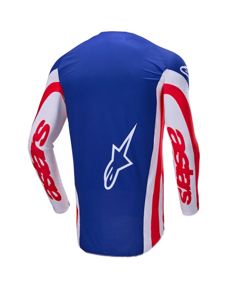 Maillot cross Alpinestars 2024 Techstar Édition limitée Union Red Bud - Rouge Bleu Blanc