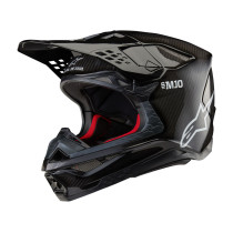 Casque cross Alpinestars S-M10 Solid - Noir Carbon