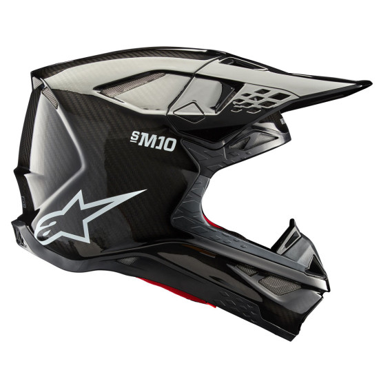 Casque cross Alpinestars S-M10 Solid - Noir Carbon