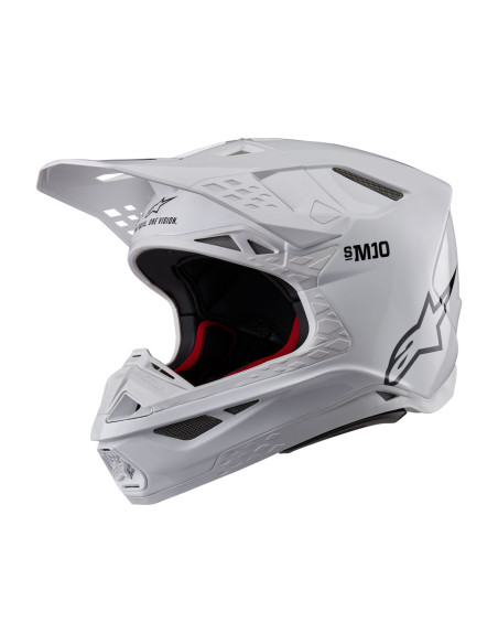 Casque cross Alpinestars S-M10 Solid - Blanc