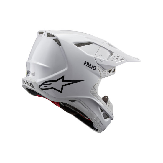 Casque cross Alpinestars S-M10 Solid - Blanc