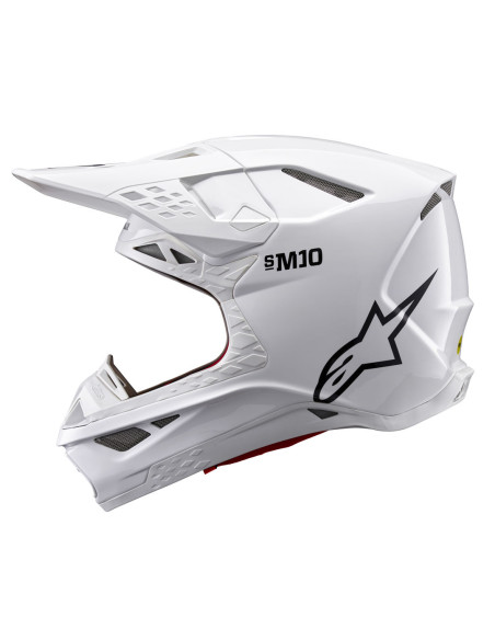 Casque cross Alpinestars S-M10 Solid - Blanc