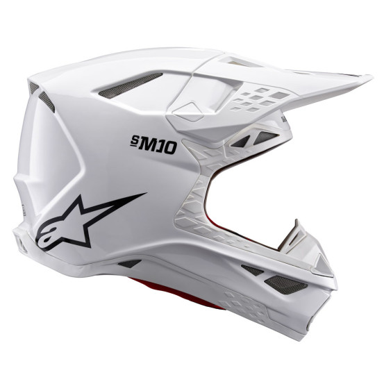 Casque cross Alpinestars S-M10 Solid - Blanc