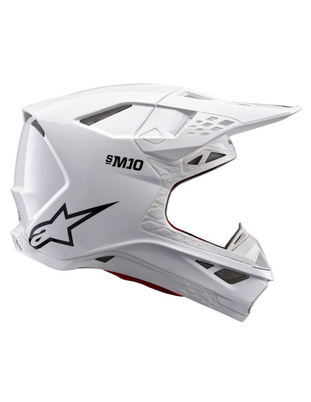 Casque cross Alpinestars S-M10 Solid - Blanc