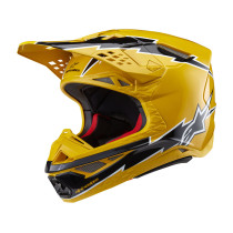 Casque cross Alpinestars S-M10 Supertech Ampress - Noir Jaune
