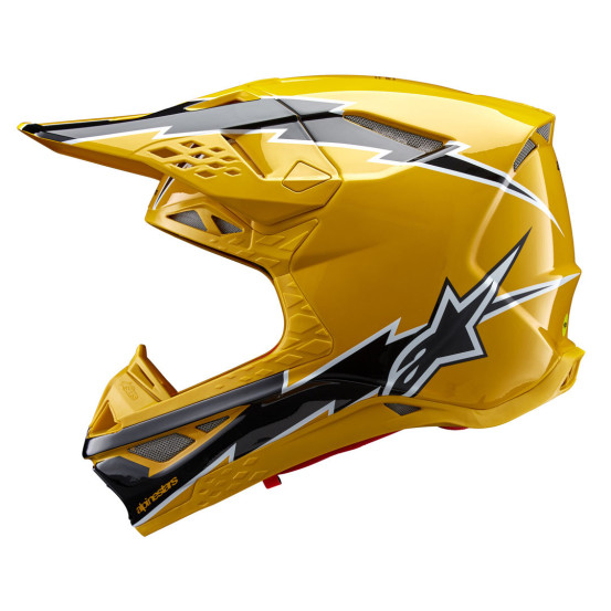 Casque cross Alpinestars S-M10 Supertech Ampress - Noir Jaune