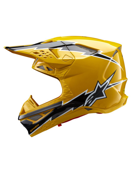 Casque cross Alpinestars S-M10 Supertech Ampress - Noir Jaune
