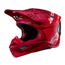 Casque cross Alpinestars S-M10 Supertech Flood - Rouge Fluo M&G