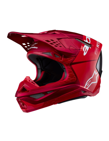 Casque cross Alpinestars S-M10 Supertech Flood - Rouge Fluo M&G