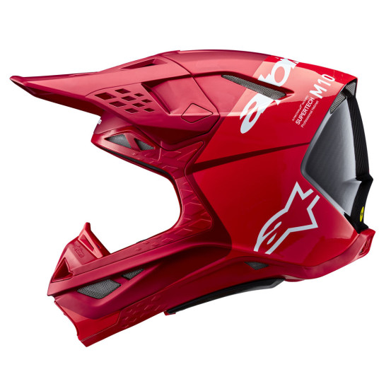 Casque cross Alpinestars S-M10 Supertech Flood - Rouge Fluo M&G