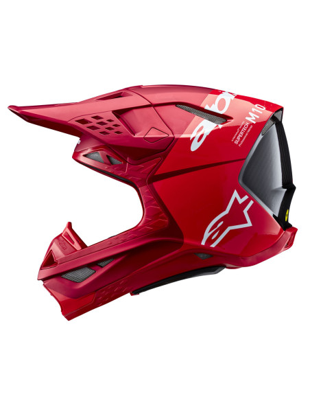 Casque cross Alpinestars S-M10 Supertech Flood - Rouge Fluo M&G