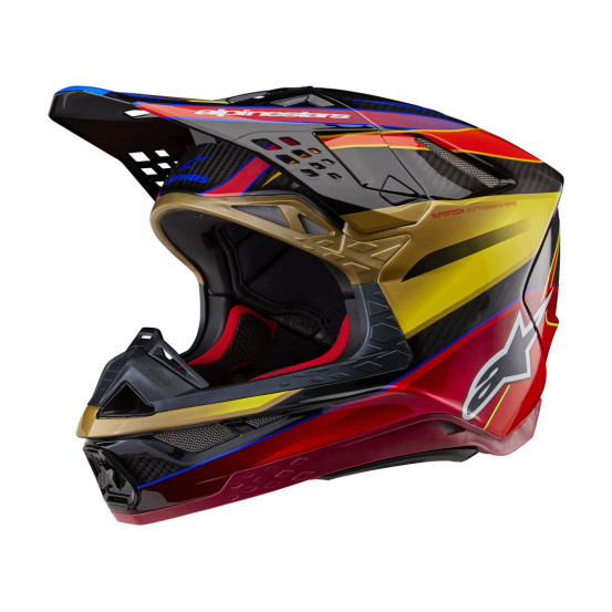 Casque cross Alpinestars S-M10 Era - Or Jaune Rio Rouge