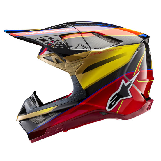Casque cross Alpinestars S-M10 Era - Or Jaune Rio Rouge