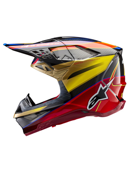 Casque cross Alpinestars S-M10 Era - Or Jaune Rio Rouge