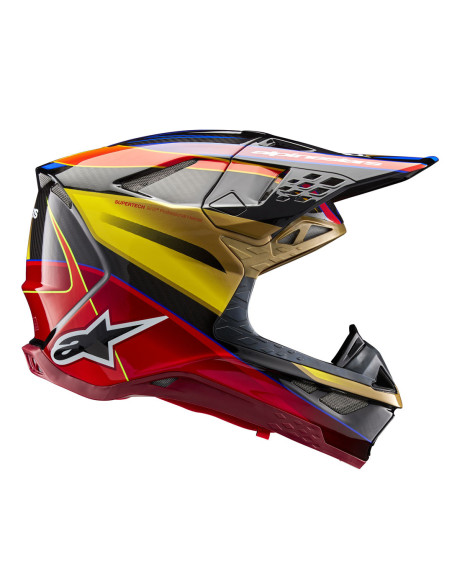 Casque cross Alpinestars S-M10 Era - Or Jaune Rio Rouge