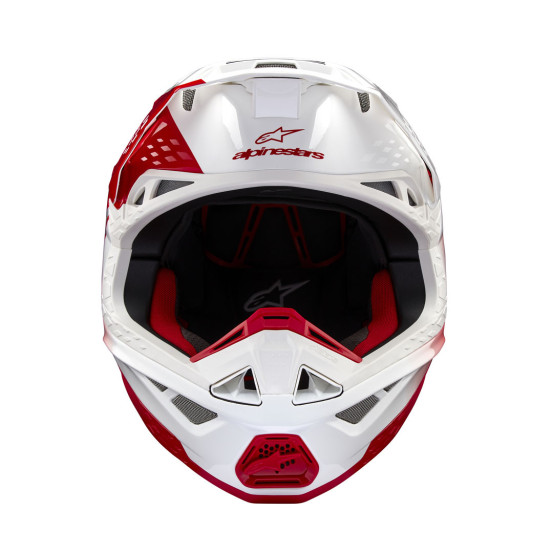 Casque cross Alpinestars S-M10 Supertech Unite - Rouge Blanc