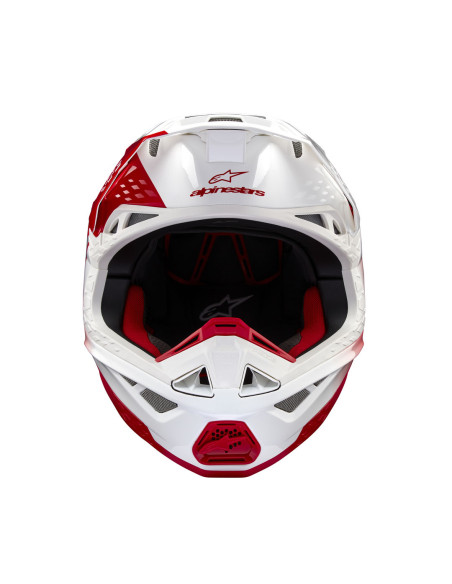 Casque cross Alpinestars S-M10 Supertech Unite - Rouge Blanc