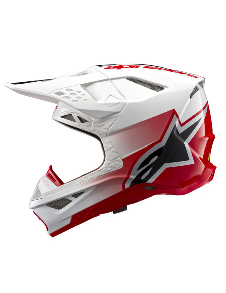 Casque cross Alpinestars S-M10 Supertech Unite - Rouge Blanc
