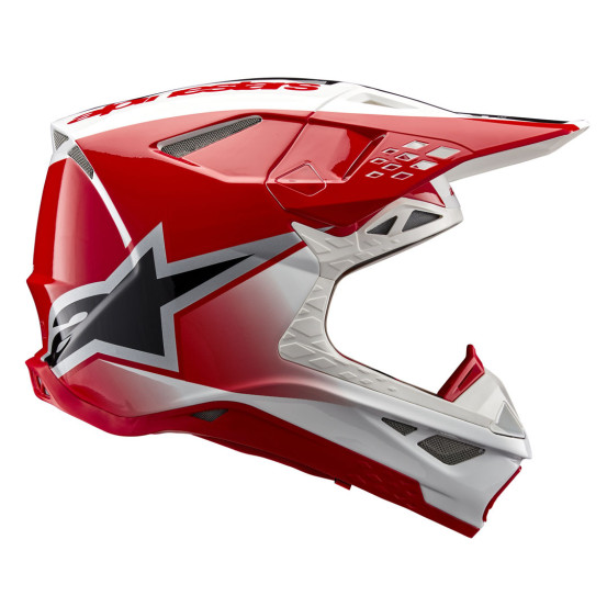 Casque cross Alpinestars S-M10 Supertech Unite - Rouge Blanc