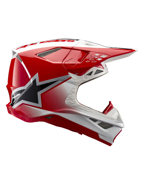 Casque cross Alpinestars S-M10 Supertech Unite - Rouge Blanc