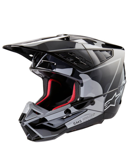 Casque cross Alpinestars S-M5 Rover 2 - Noir Argent