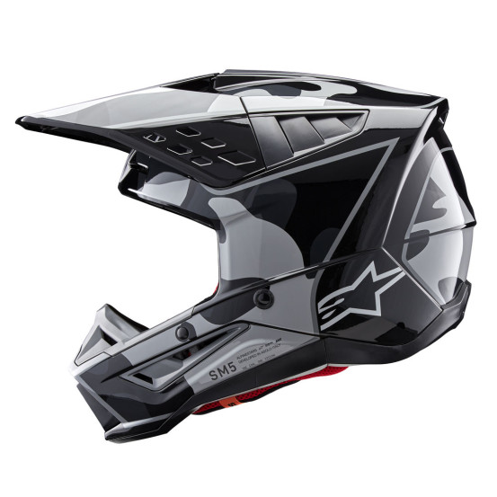 Casque cross Alpinestars S-M5 Rover 2 - Noir Argent