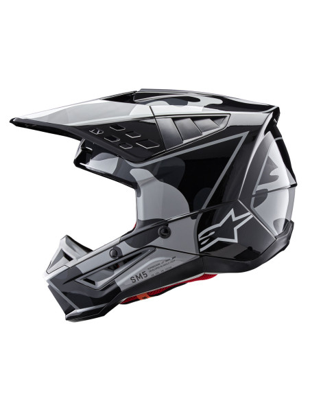 Casque cross Alpinestars S-M5 Rover 2 - Noir Argent