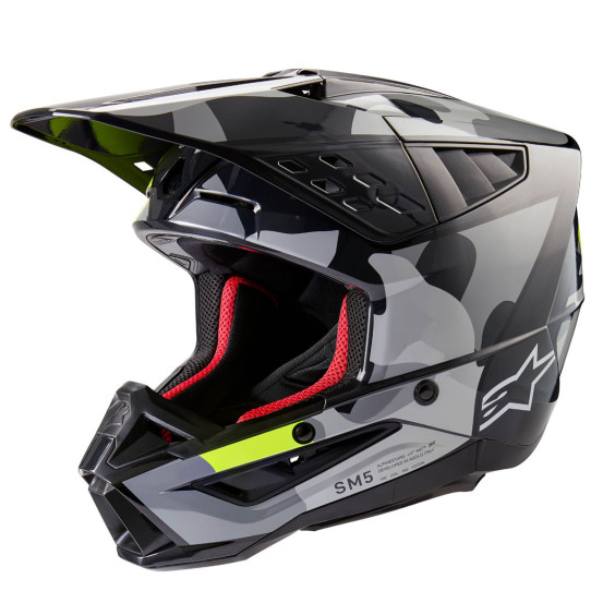 Casque cross Alpinestars S-M5 Rover 2 - Dark Gris Jaune Fluo