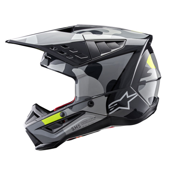 Casque cross Alpinestars S-M5 Rover 2 - Dark Gris Jaune Fluo