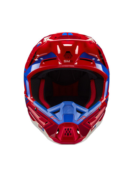 Casque cross Alpinestars S-M5 Action 2 - Rouge Bleu