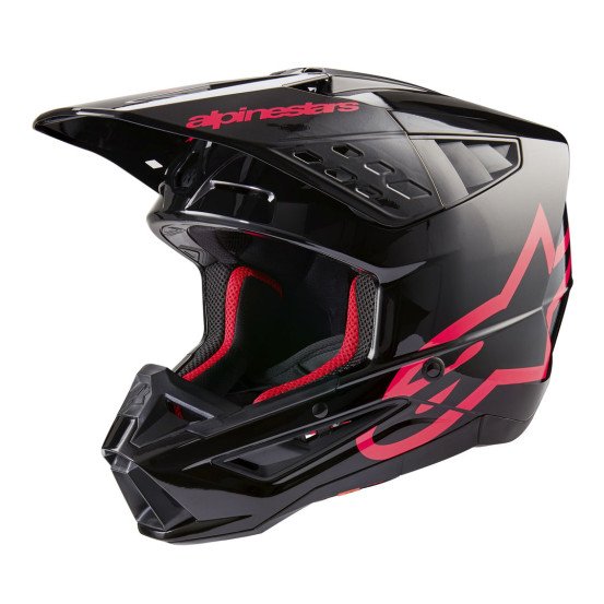 Casque cross Alpinestars S-M5 Corp - Noir Diva Rose