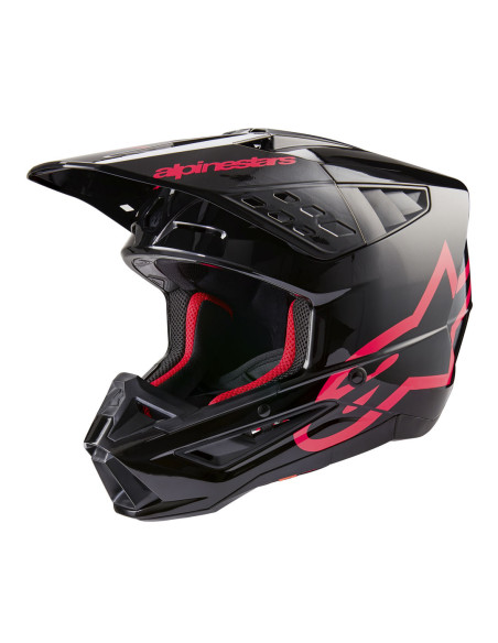 Casque cross Alpinestars S-M5 Corp - Noir Diva Rose