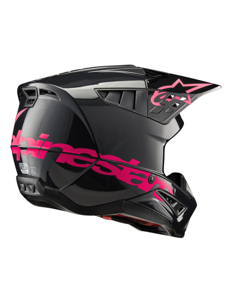 Casque cross Alpinestars S-M5 Corp - Noir Diva Rose