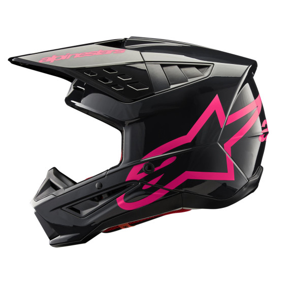Casque cross Alpinestars S-M5 Corp - Noir Diva Rose