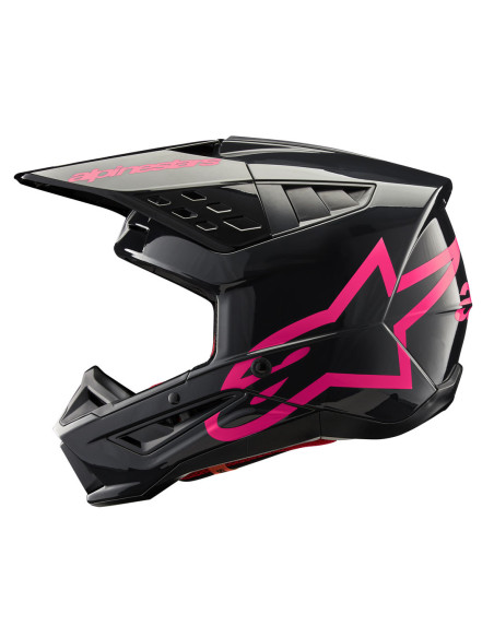 Casque cross Alpinestars S-M5 Corp - Noir Diva Rose