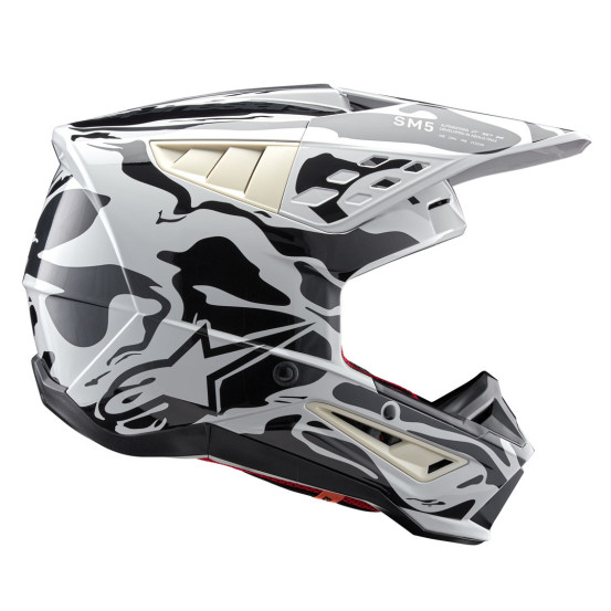 Casque cross Alpinestars S-M5 Mineral - Coll Gris Dark Gris