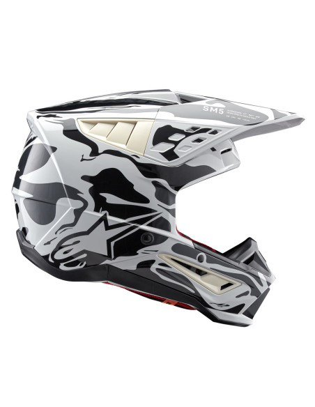 Casque cross Alpinestars S-M5 Mineral - Coll Gris Dark Gris