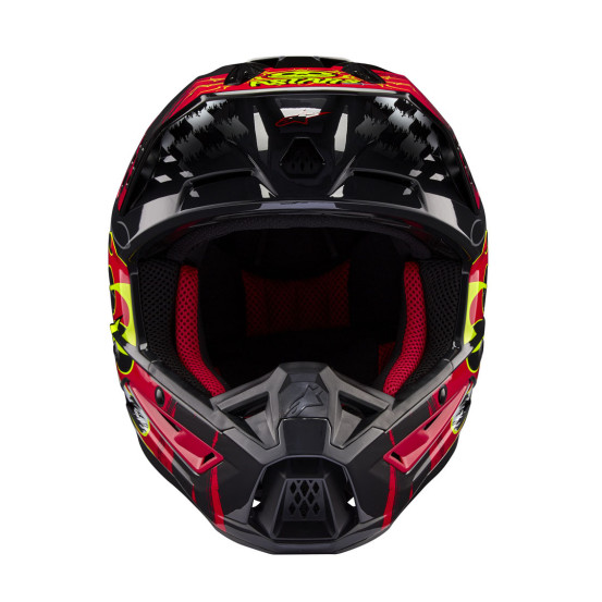 Casque cross Alpinestars S-M5 Rash - Dark Gris Rouge