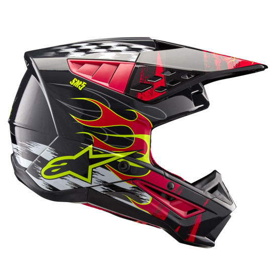 Casque cross Alpinestars S-M5 Rash - Dark Gris Rouge